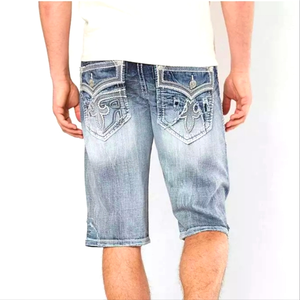 🆕️Rock Revival Brayden Jean Shorts. Men's Size: Waist 29x15 Inseam.